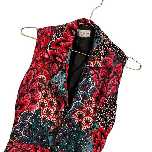 Ace Kouture Sleeveless Zip Up Wide Leg Jumpsuit Cotton Small - Picture 2 of 6